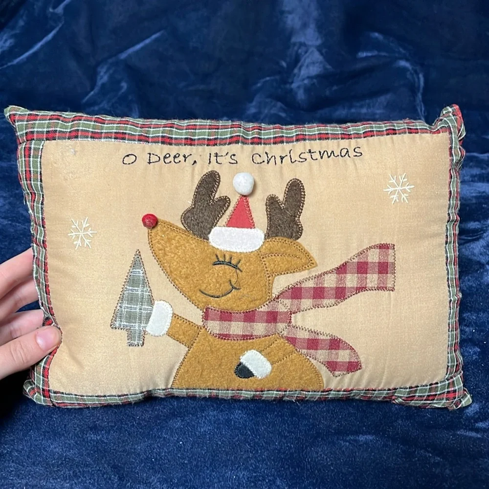 Reindeer Christmas Pillow